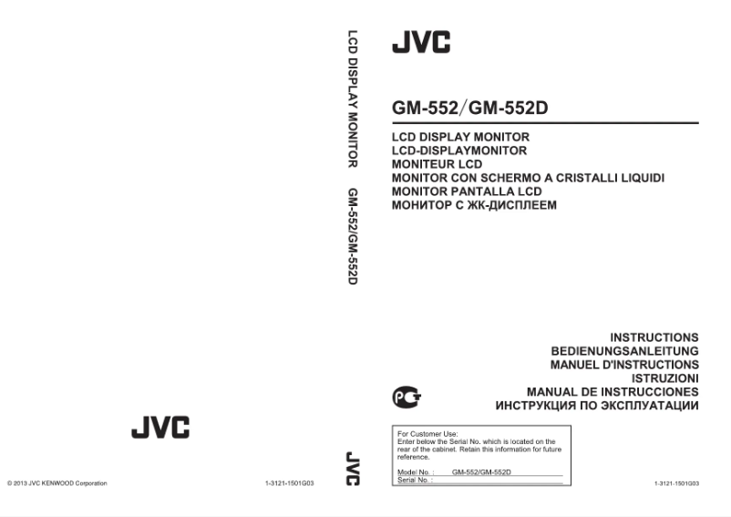 Page 1 de la notice Manuel utilisateur JVC GM-552D
