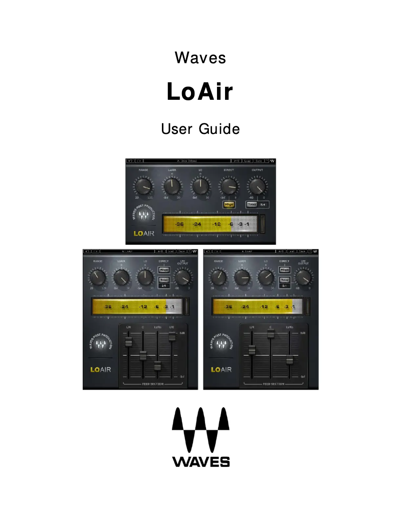 Page 1 de la notice Manuel utilisateur Waves LoAir