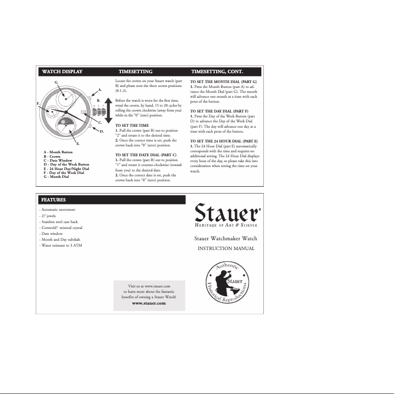 Page n°1 - Manuel utilisateur Stauer 29725