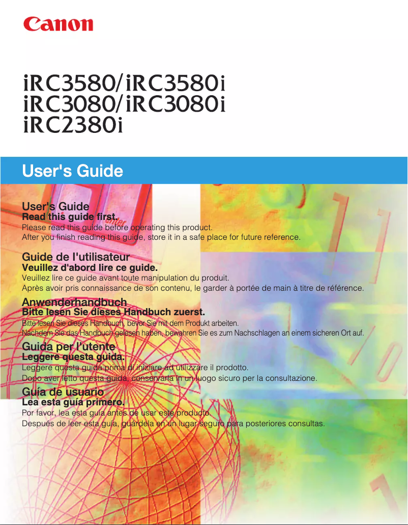 Page 1 de la notice Manuel utilisateur Canon imageRUNNER C2380i