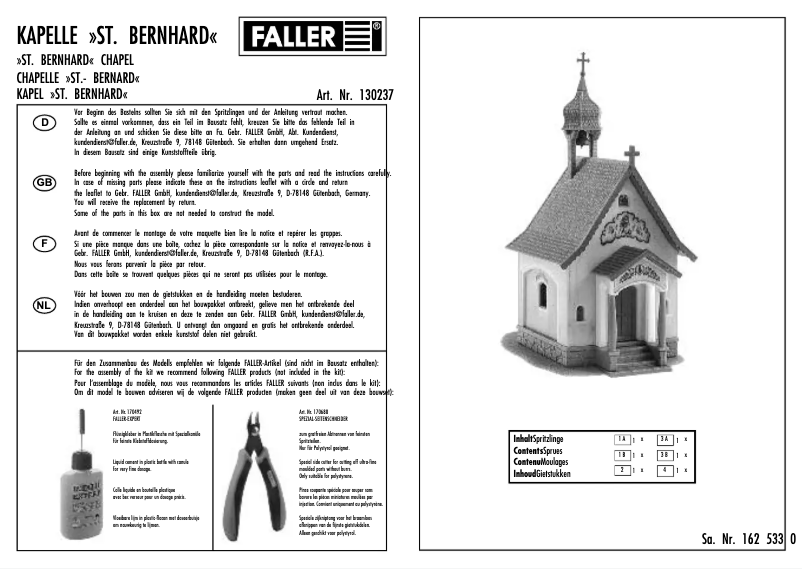 Page n°1 - Manuel utilisateur Faller 130237