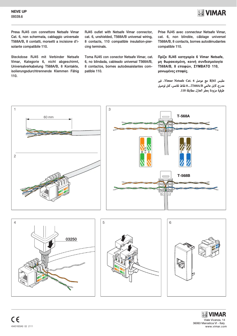 Page n°1 - Manuel utilisateur Vimar 09339.6.CM