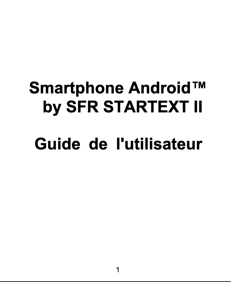 Page 1 de la notice Manuel utilisateur ZTE StarText II
