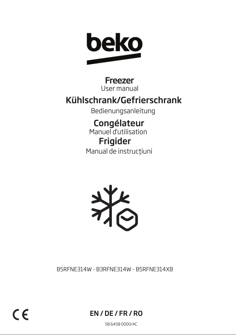 Page 1 de la notice Manuel utilisateur Beko B5RFNE314XB