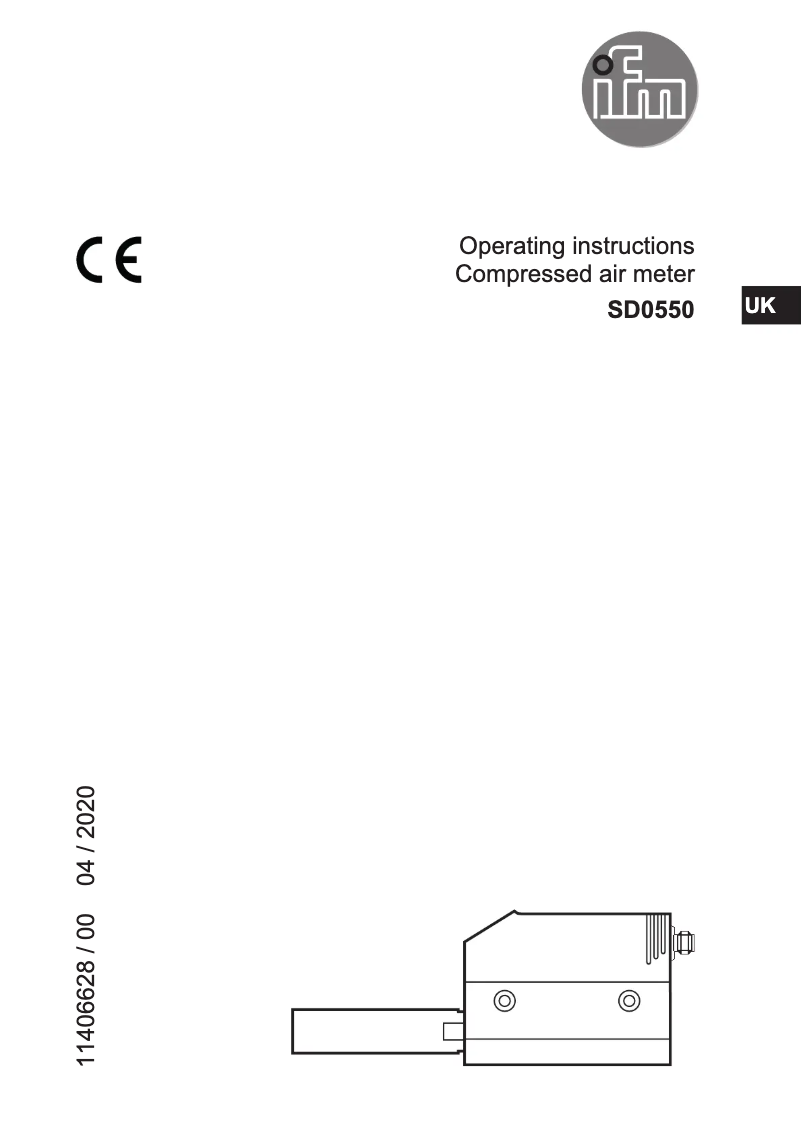 Page 1 de la notice Manuel utilisateur IFM SD0550