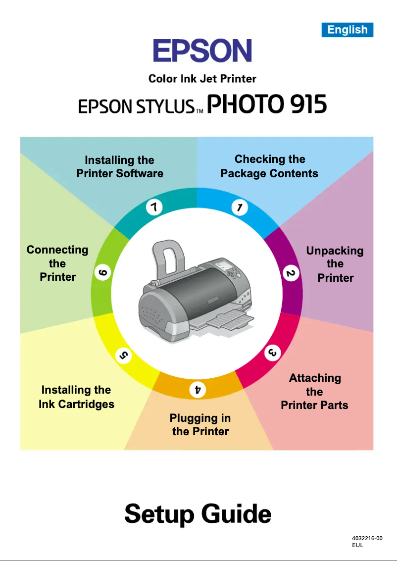 Imagen de la primera página del manual del dispositivo Stylus Photo 915