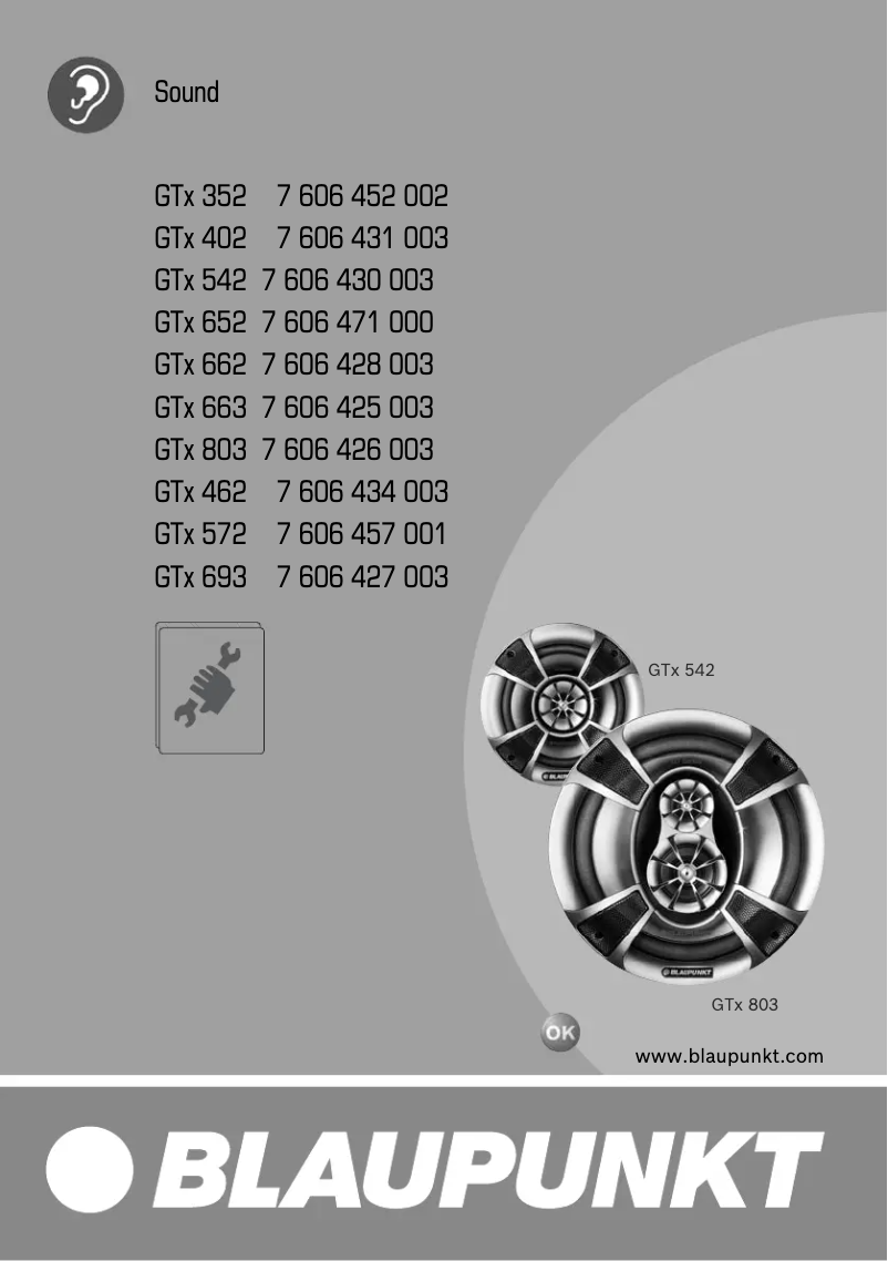 Image de la première page du manuel de l'appareil GTx 542 DE