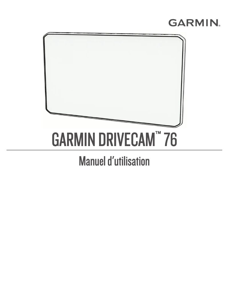 Image de la première page du manuel de l'appareil DriveCam 76