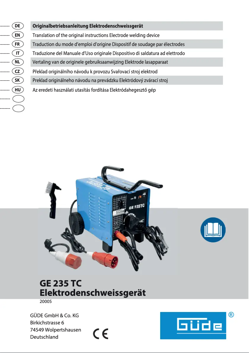 Page 1 de la notice Manuel utilisateur Güde GE 235TC