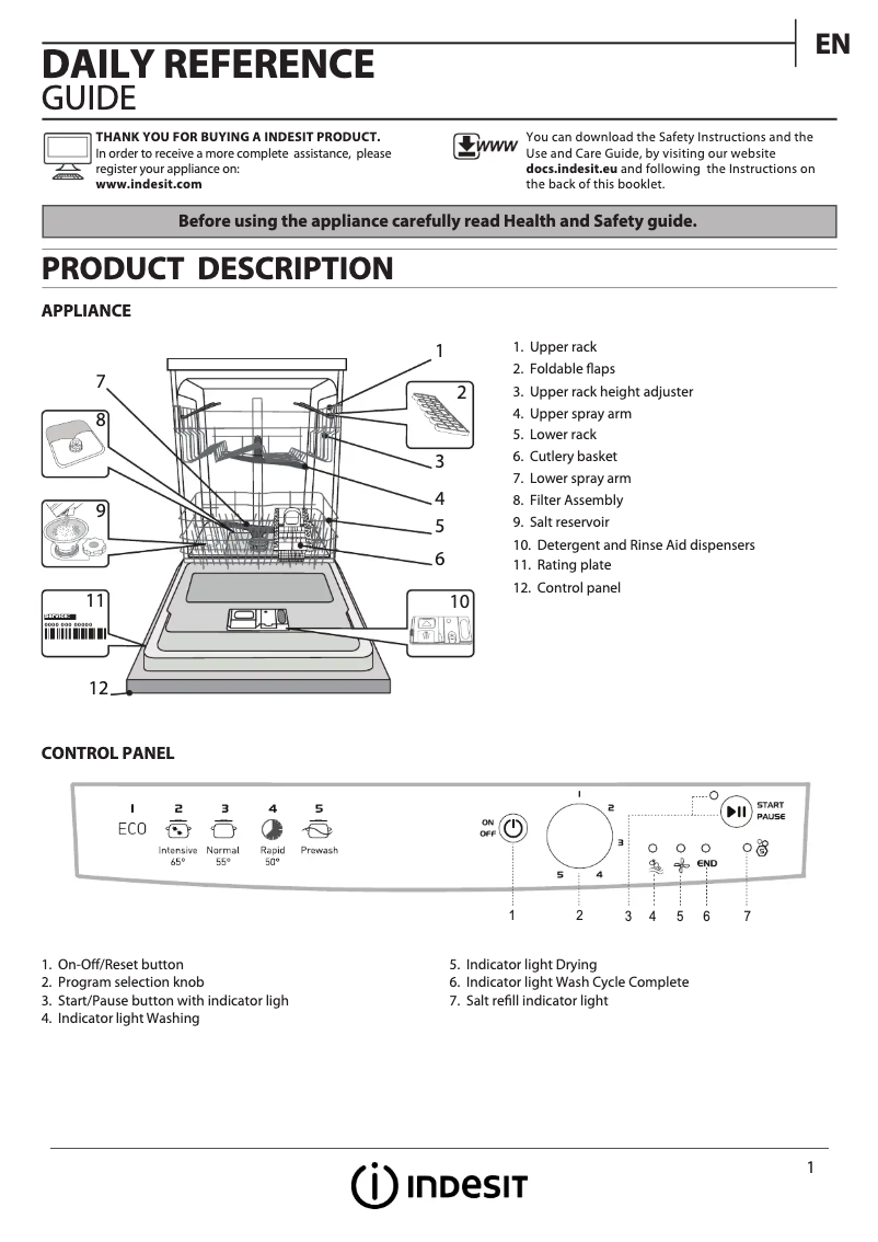 Image de la première page du manuel de l'appareil DFG 15B1 S UK