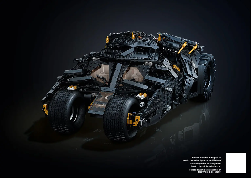 Page 1 de la notice Manuel utilisateur Lego DC Batman Batmobile Tumbler 76240