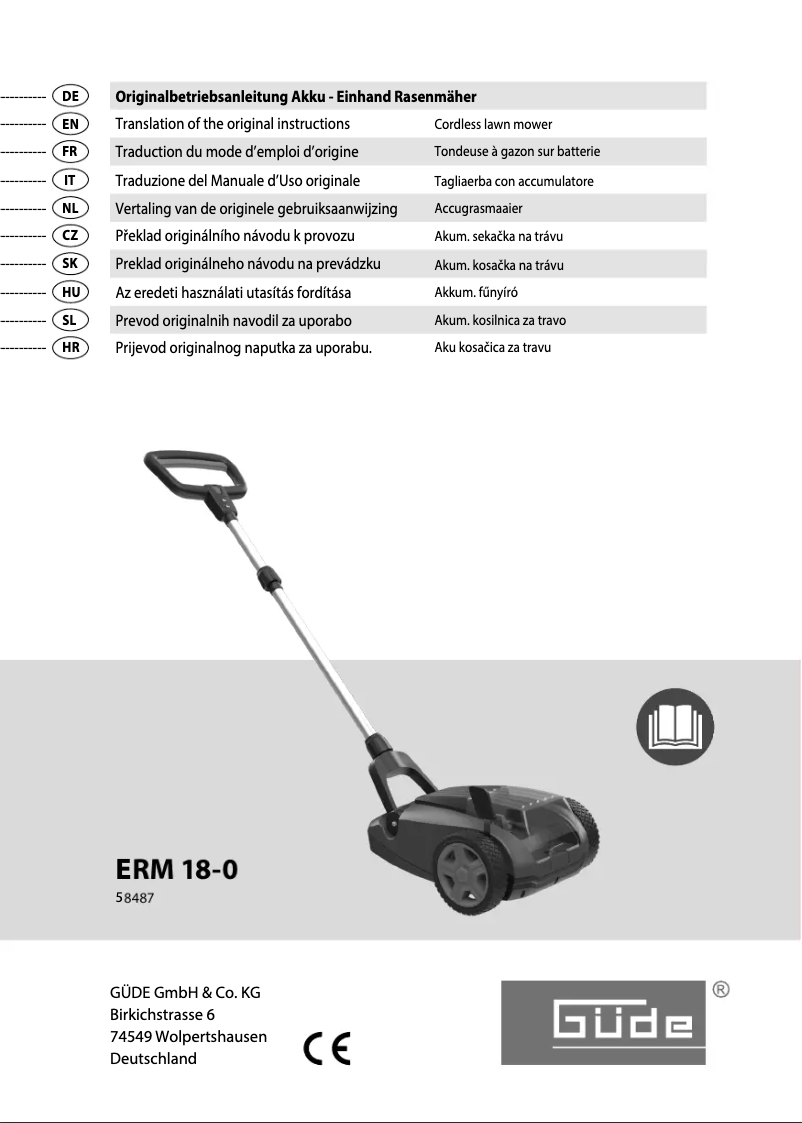Page 1 de la notice Manuel utilisateur Güde ERM 18-0