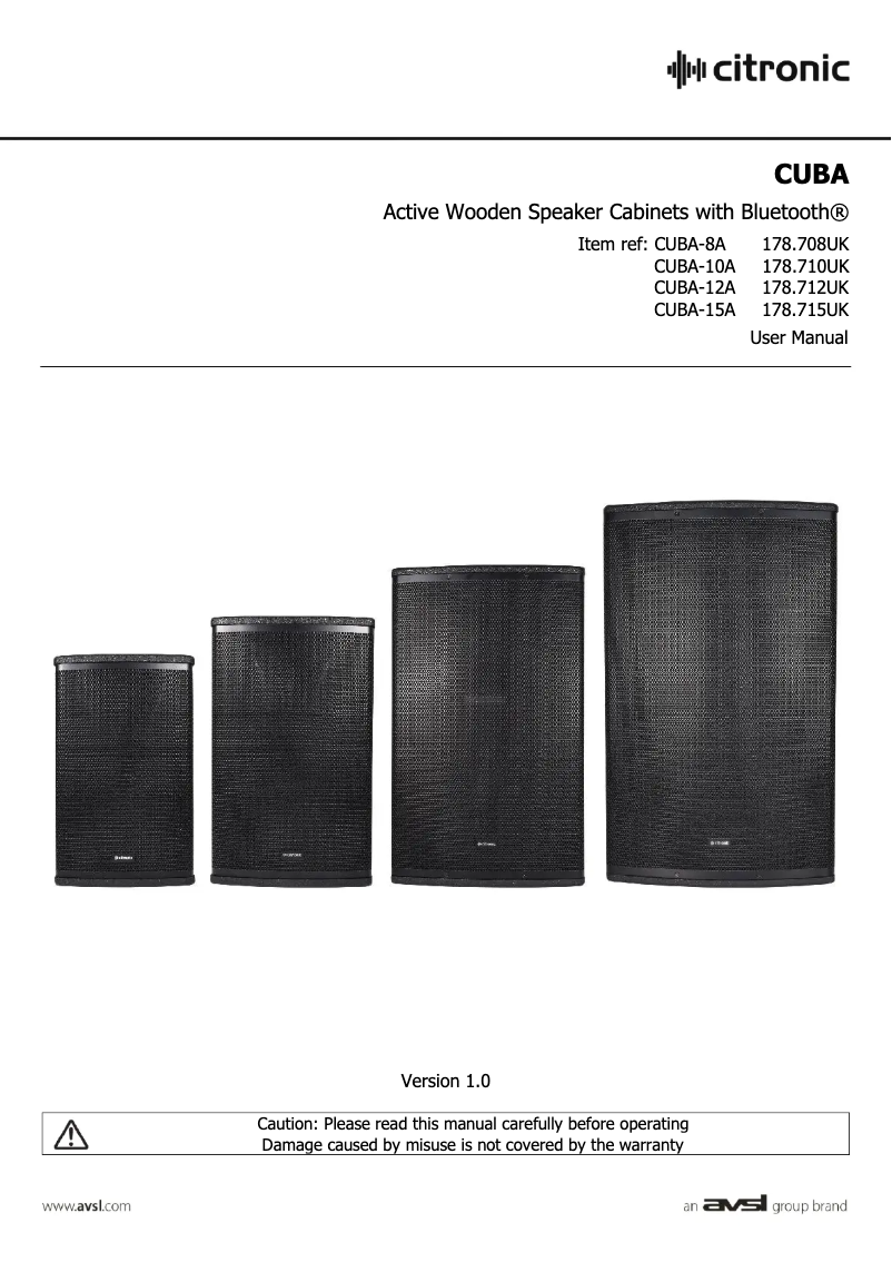 Image de la première page du manuel de l'appareil CUBA-8A