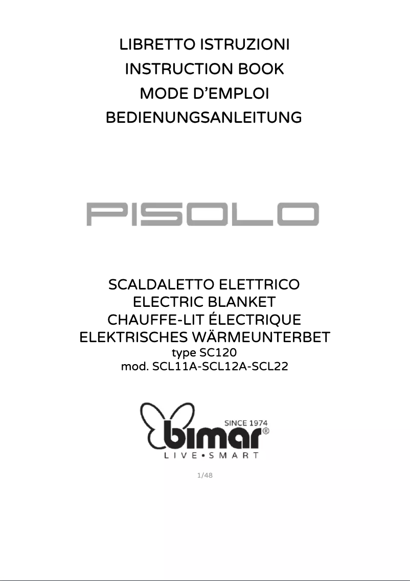 Page n°1 - Manuel utilisateur Bimar SCL11A