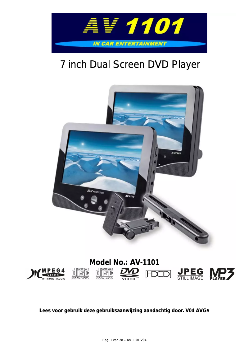 Image de la première page du manuel de l'appareil AV-1101