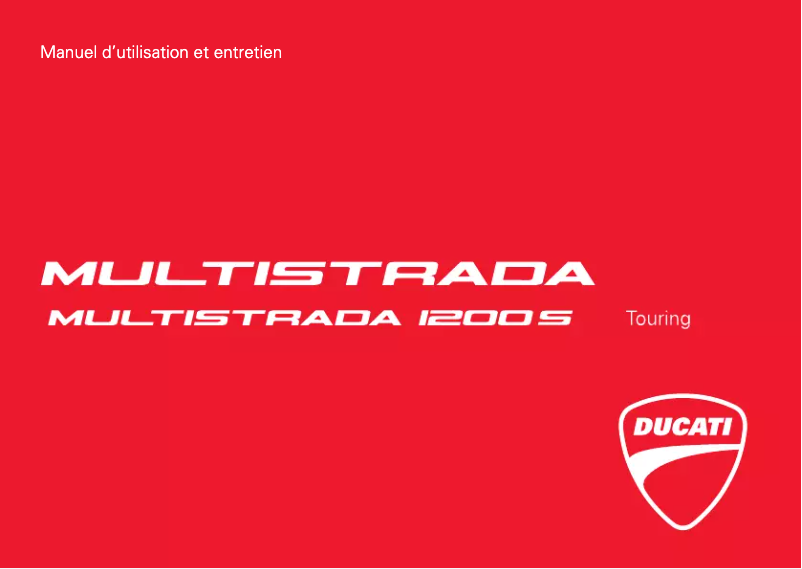 Page 1 de la notice Manuel utilisateur Ducati Multistrada 1200 S Touring (2013)