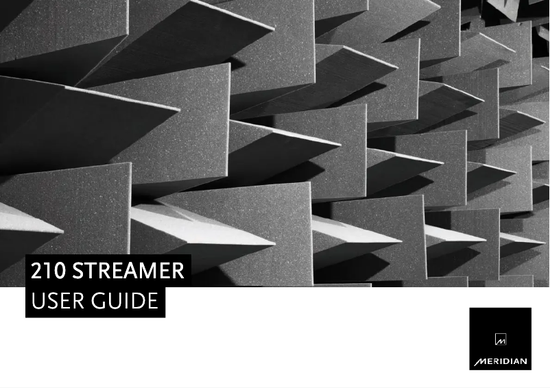 Page n°1 - Manuel utilisateur Meridian 210 Streamer