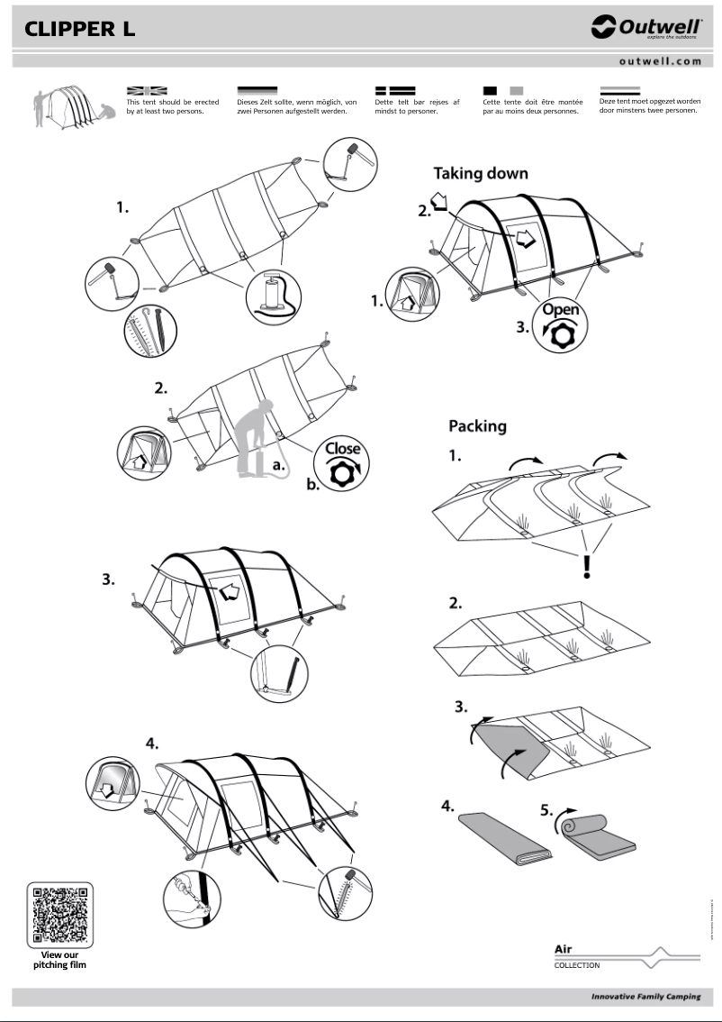 Página 1 del manual Manual de usuario Outwell Clipper L