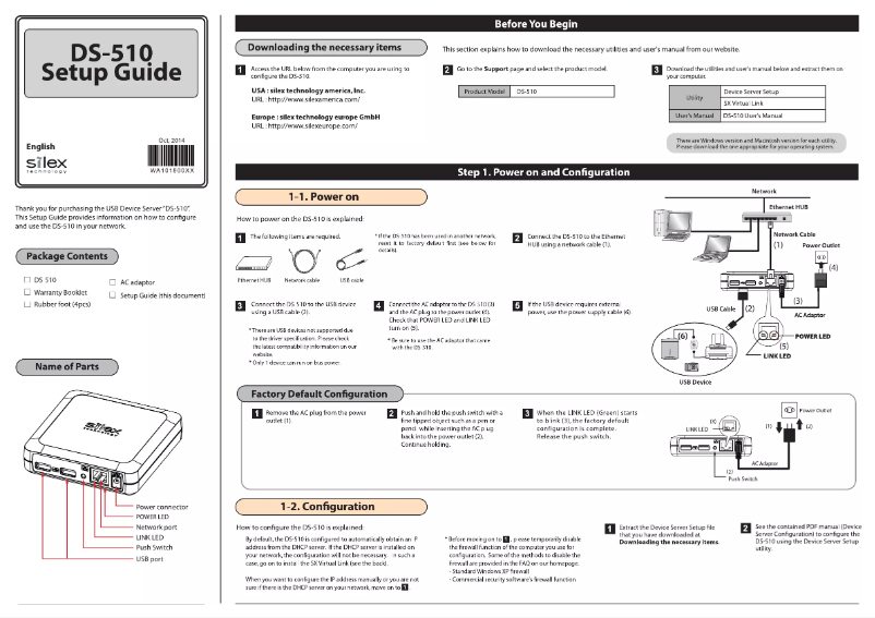Page n°1 - Manuel utilisateur Silex DS-510