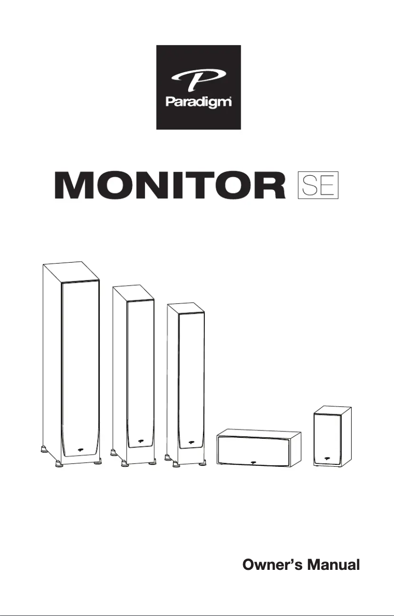 Page n°1 - Manuel utilisateur Paradigm Monitor SE