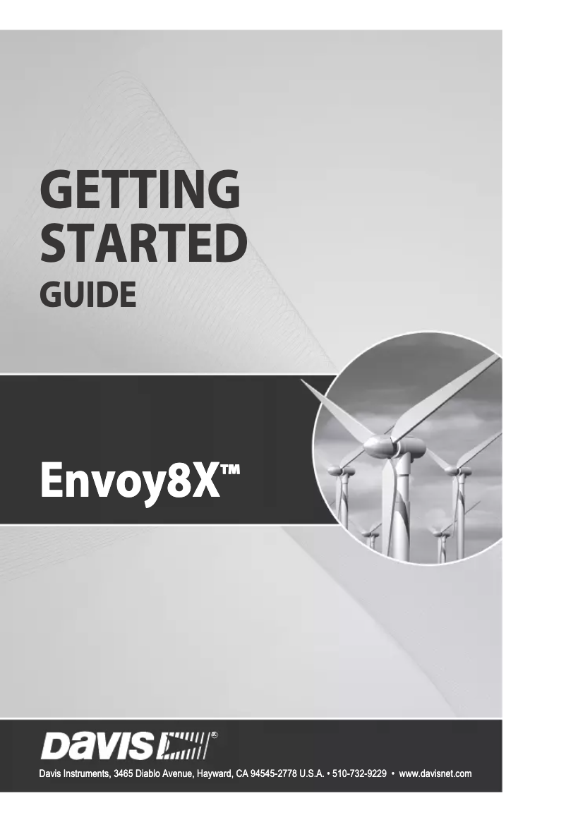 Page n°1 - Manuel utilisateur Davis Envoy8X