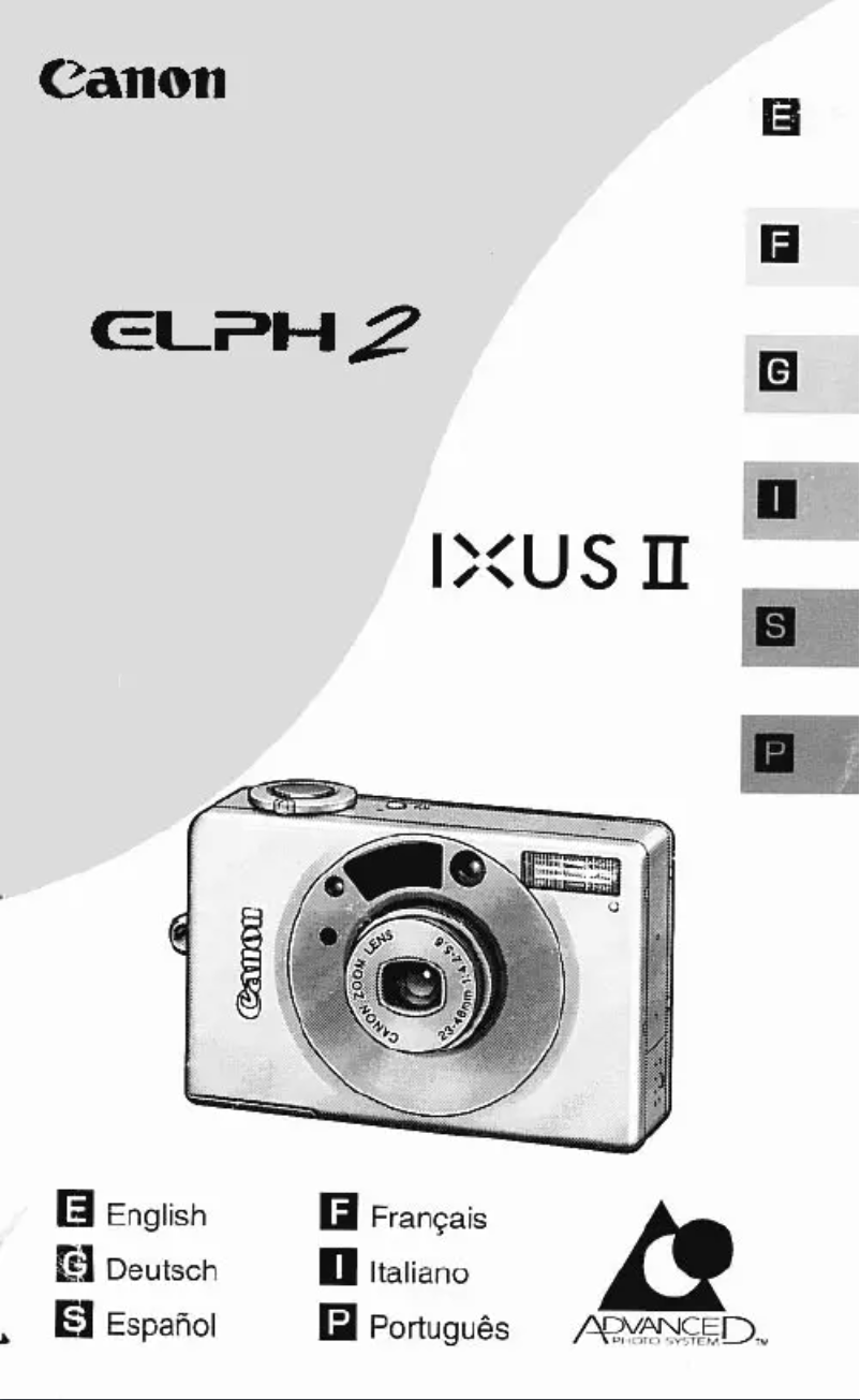 Page 1 de la notice Manuel utilisateur Canon Elph 2