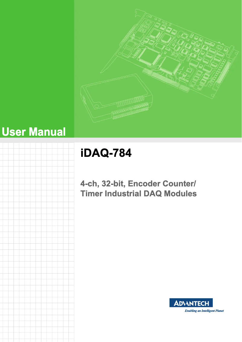 Page n°1 - Manuel utilisateur Advantech IDAQ-784-A