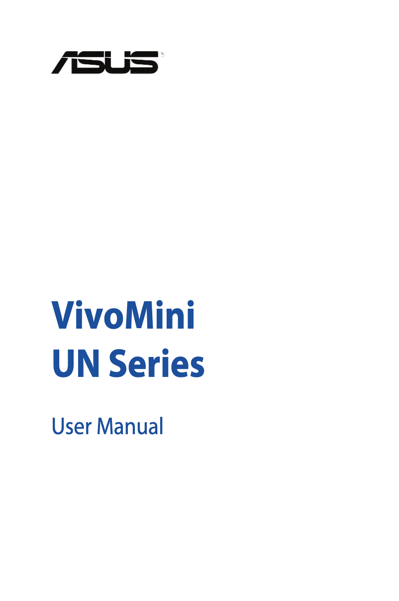 Page n°1 - Manuel utilisateur Asus VivoMini UN62