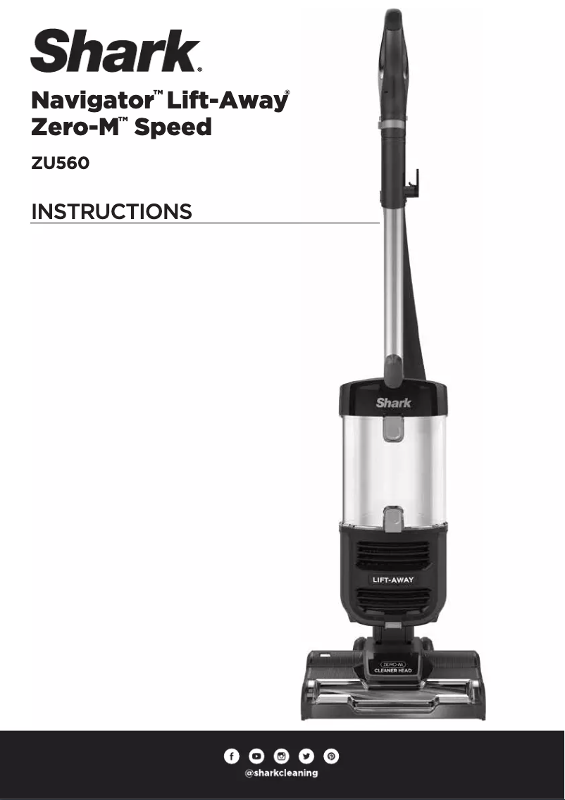 Image de la première page du manuel de l'appareil Navigator Lift-Away Zero-M Speed ZU561