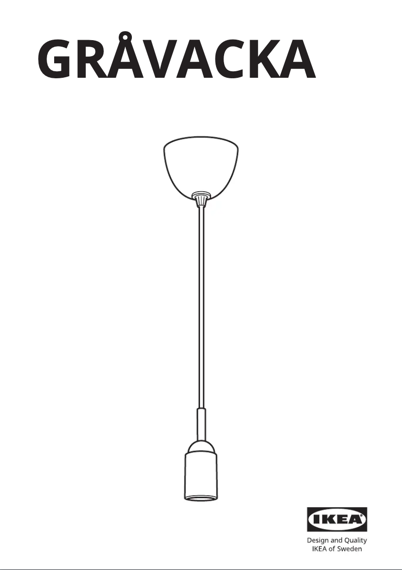 Image de la première page du manuel de l'appareil GRÅVACKA 605.049.36