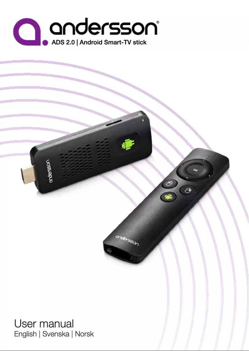 Page 1 de la notice Manuel utilisateur Andersson ADS 2.0