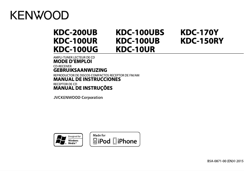 Page 1 de la notice Manuel utilisateur Kenwood KDC-150RY