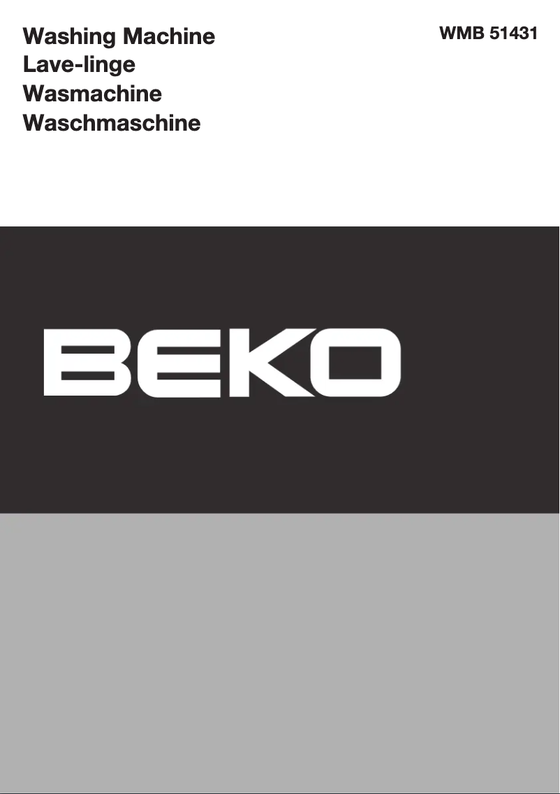 Page 1 de la notice Manuel utilisateur Beko WMB 51431