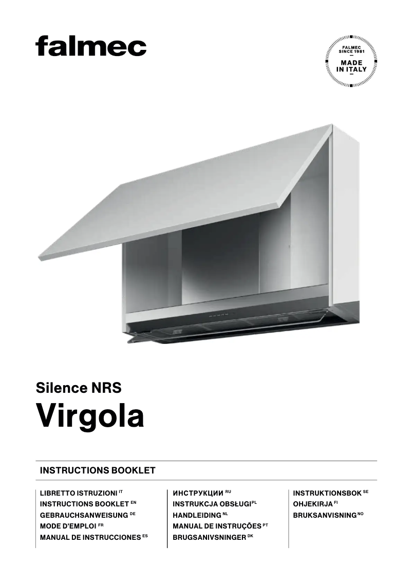 Page n°1 - Manuel utilisateur Falmec Virgola NRS