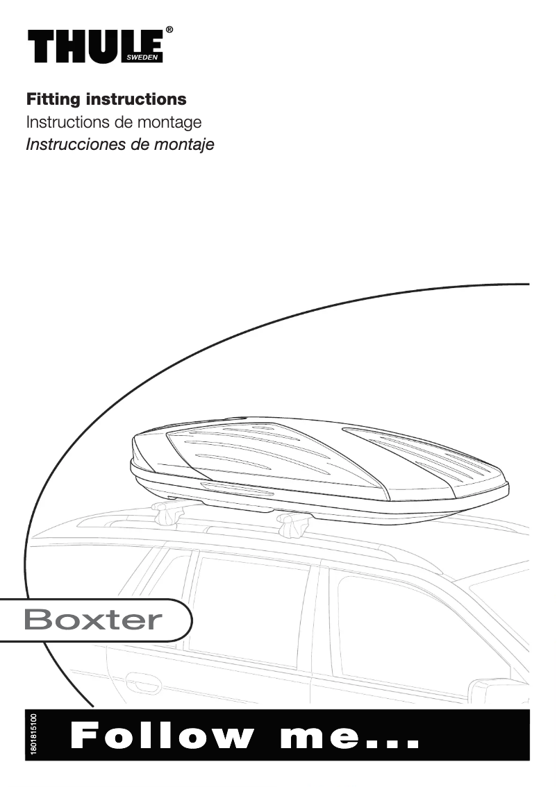 Page n°1 - Manuel utilisateur Thule Boxter 611