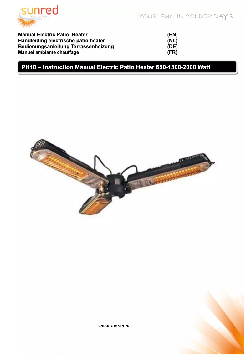 Página 1 del manual Manual de usuario SunRed Parasol 2000