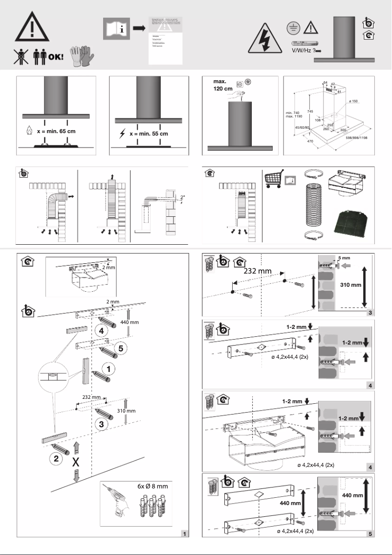 Page 1 de la notice Guide d'installation Pelgrim BSSA970RVS