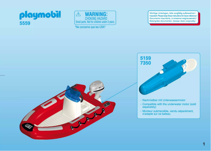 Image de la première page du manuel de l'appareil Inflatable Boat with Explorers