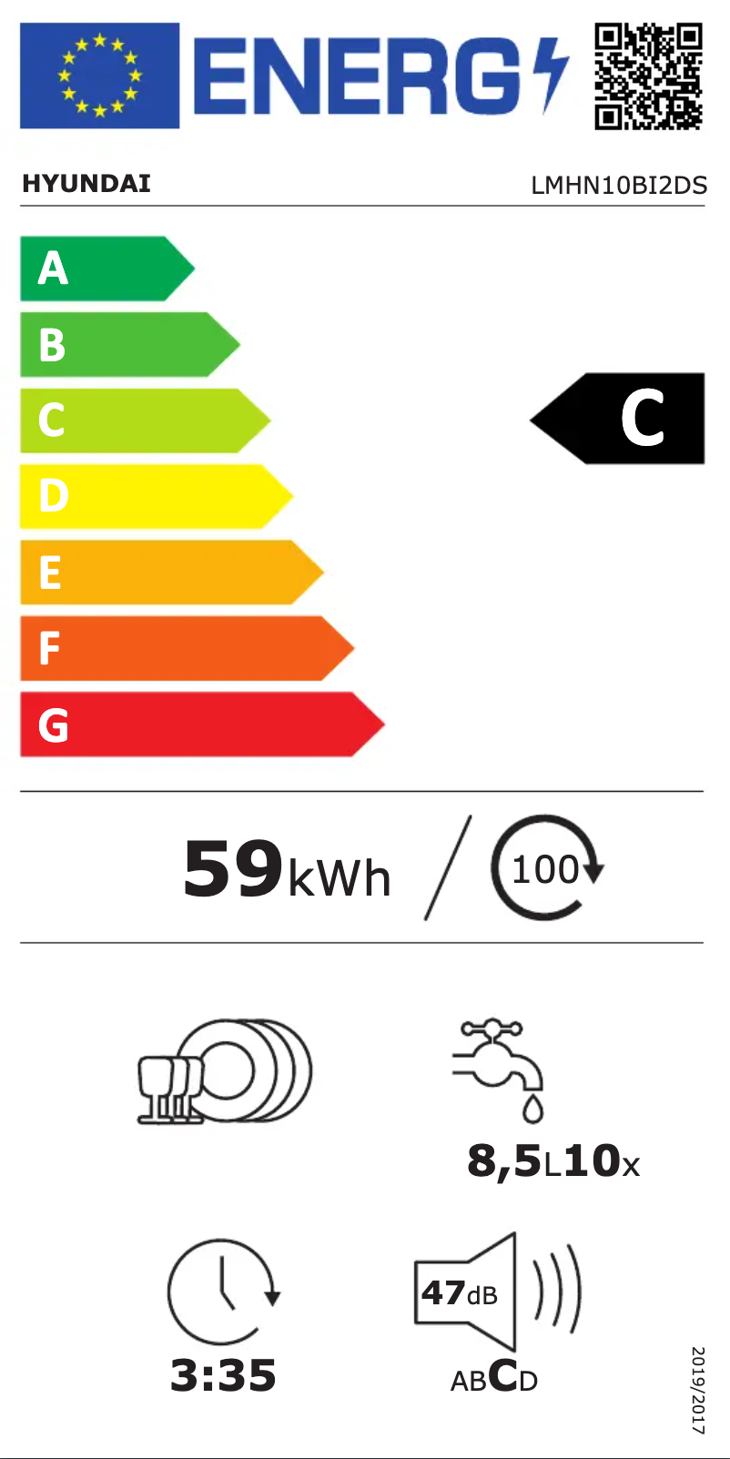 Page 1 de la notice Manuel utilisateur Hyundai LMHN10BI2DS