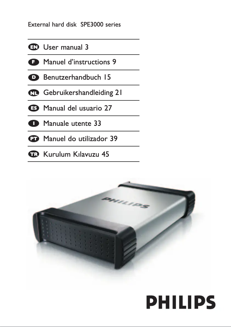 Page 1 de la notice Mode d'emploi Philips SPE3040
