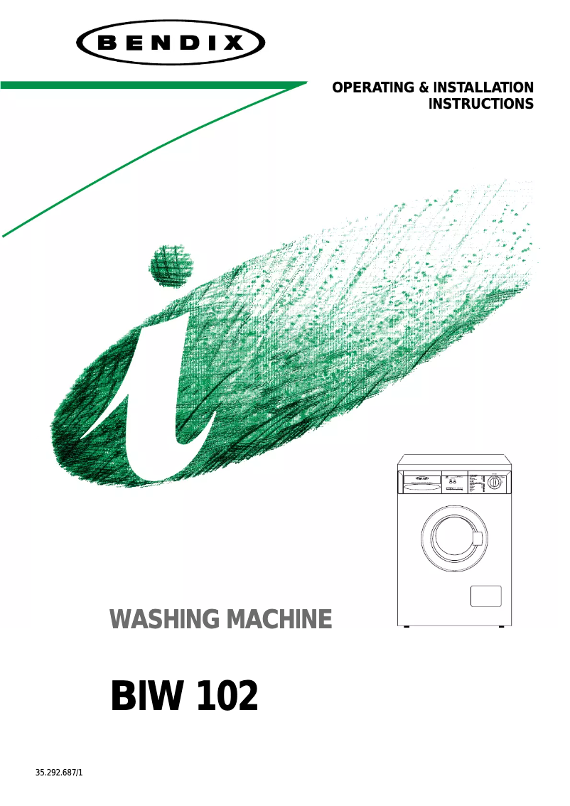 Page n°1 - Manuel utilisateur Bendix BIW 102