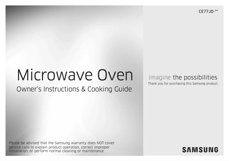 Image de la première page du manuel de l'appareil CE77JD-QB1