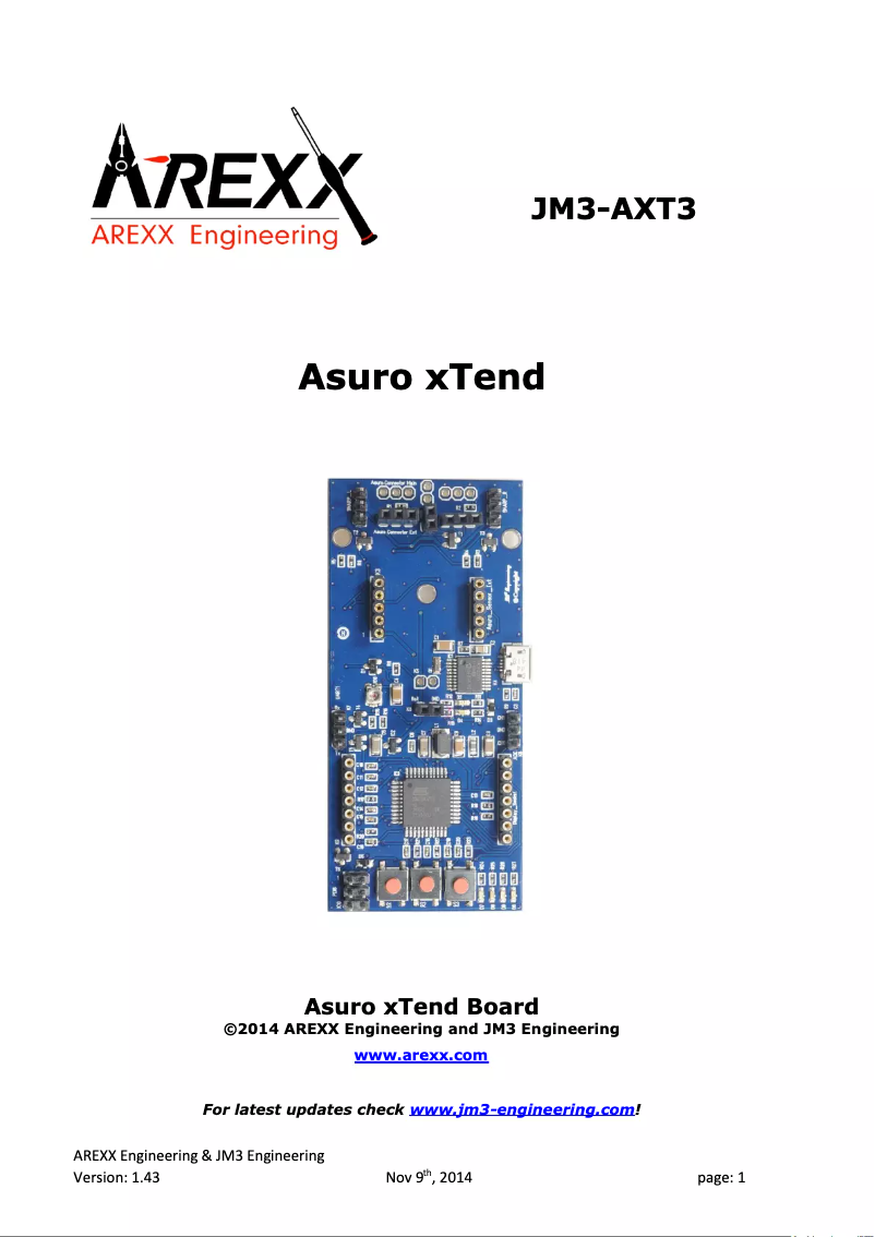 Page n°1 - Manuel utilisateur AREXX JM3-BHT31