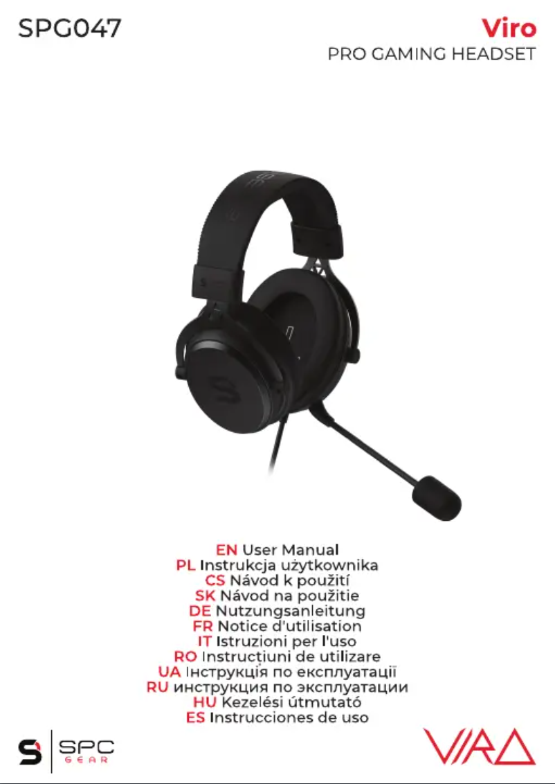 Image de la première page du manuel de l'appareil Viro SPG047