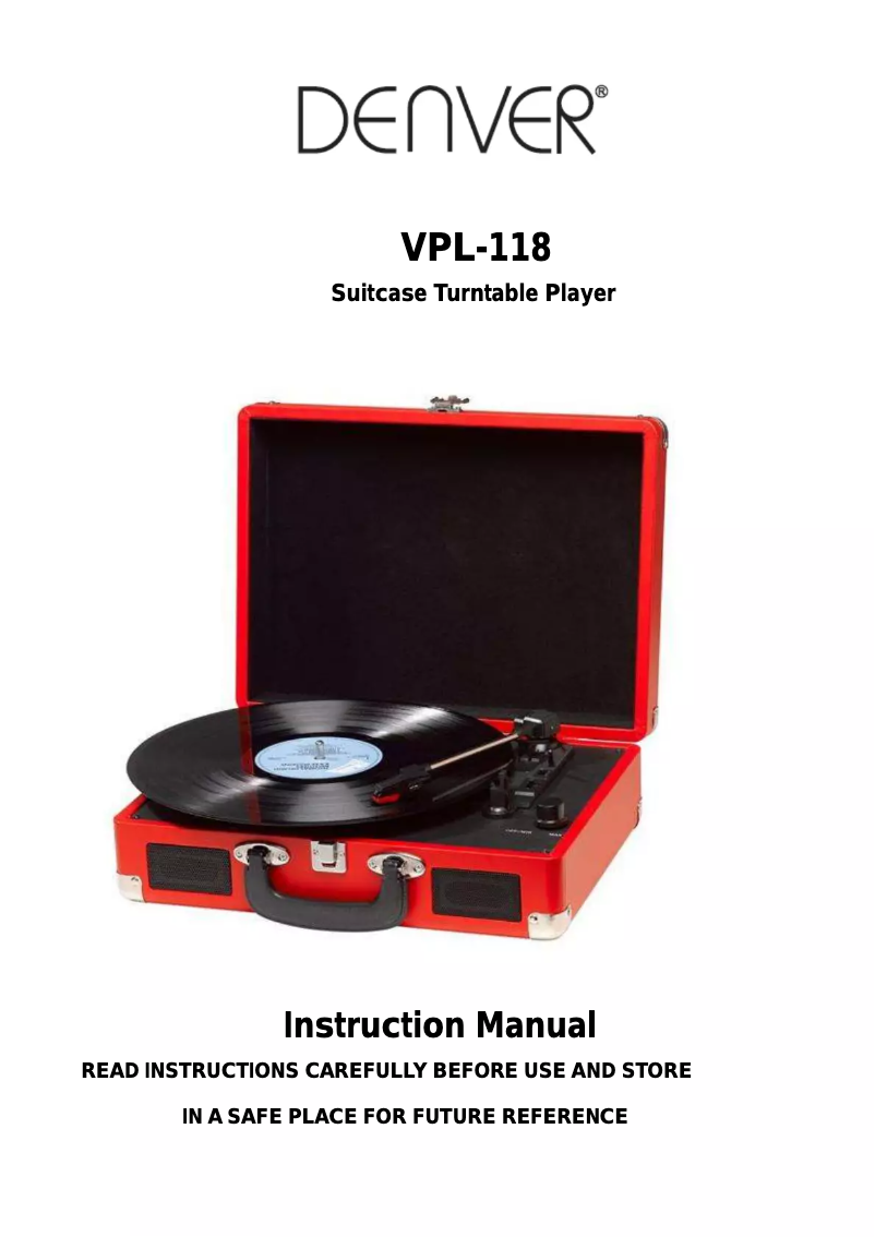 Page 1 de la notice Manuel utilisateur Denver VPL-118
