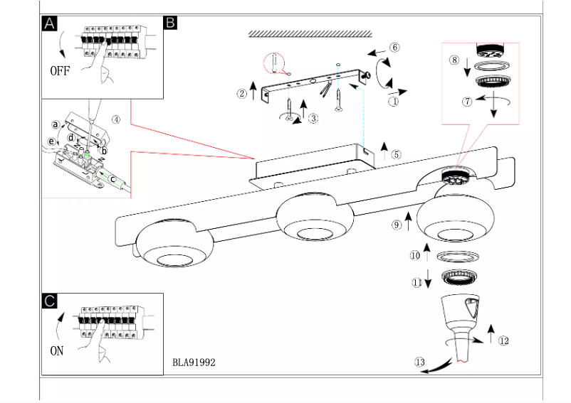 Page 1 de la notice Manuel utilisateur Eglo Tempio