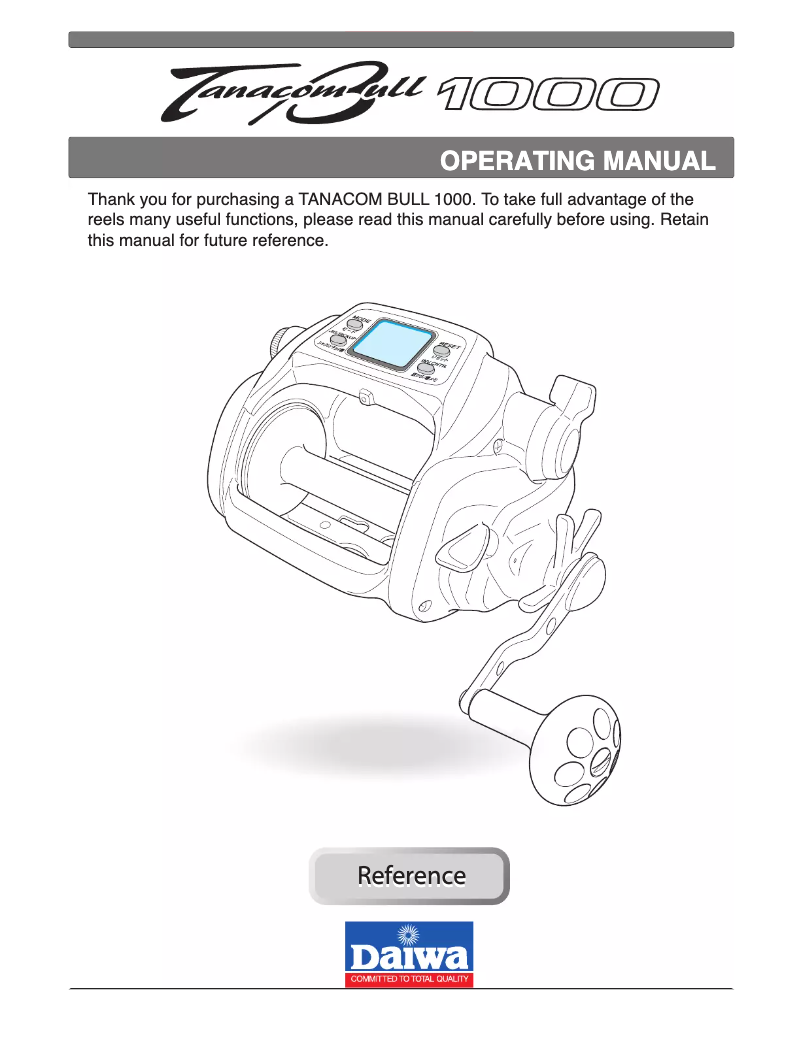 Page n°1 - Manuel utilisateur Daiwa Tanacom Bull 1000