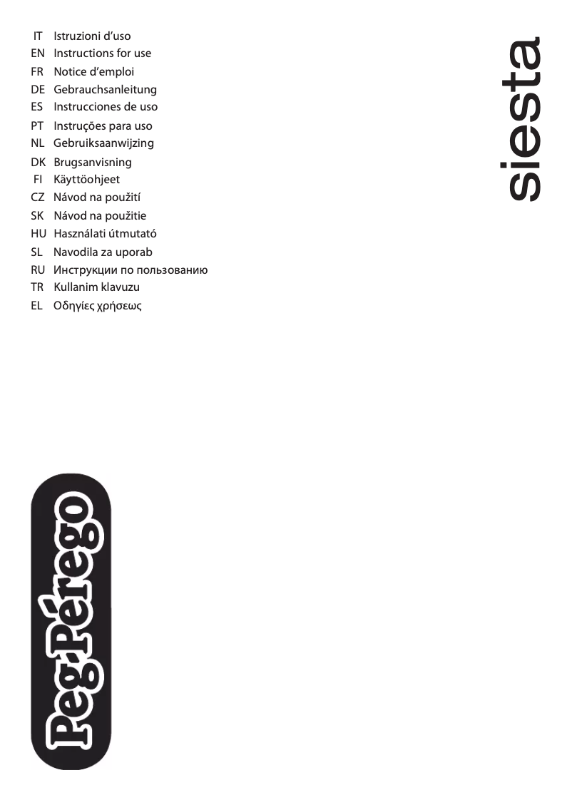 Imagen de la primera página del manual del dispositivo Siesta