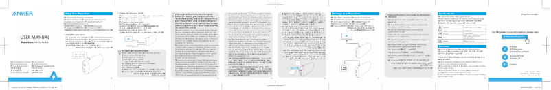 Page 1 de la notice Manuel utilisateur Anker PowerCore 10000 Redux