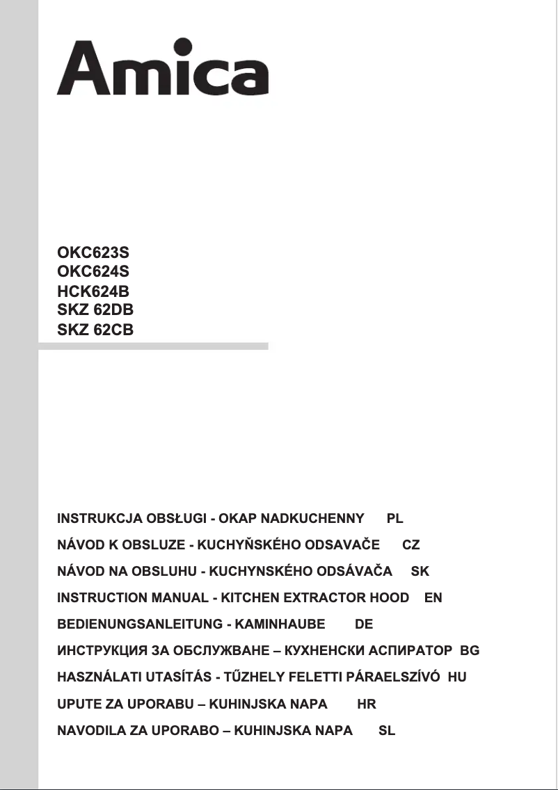 Page n°1 - Manuel utilisateur Amica SKZ 62 CB